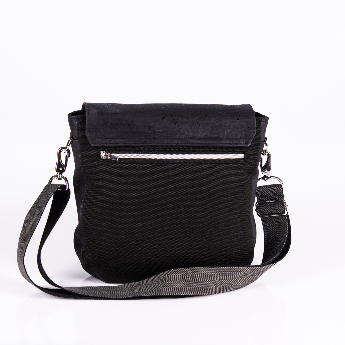 Handtasche Mila in Schwarz von Q.Linda Manufaktur Rückansicht
