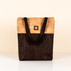 Tote Bag Nika aus Kork natur/braun. Handgefertigte Tote Bag vonn Q. Linda Manufaktur. Ansicht vorne